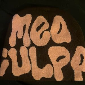 Mea culpa hat brown and pink